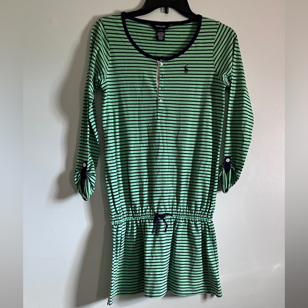 Ralph Lauren Girls striped flare dress
